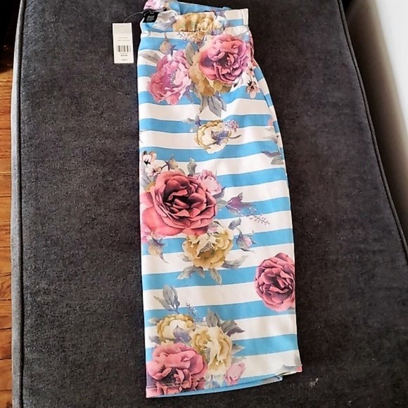 Fashion to Figure Dresses & Skirts - **NEW**Midi Blue & White Pencil Skirt